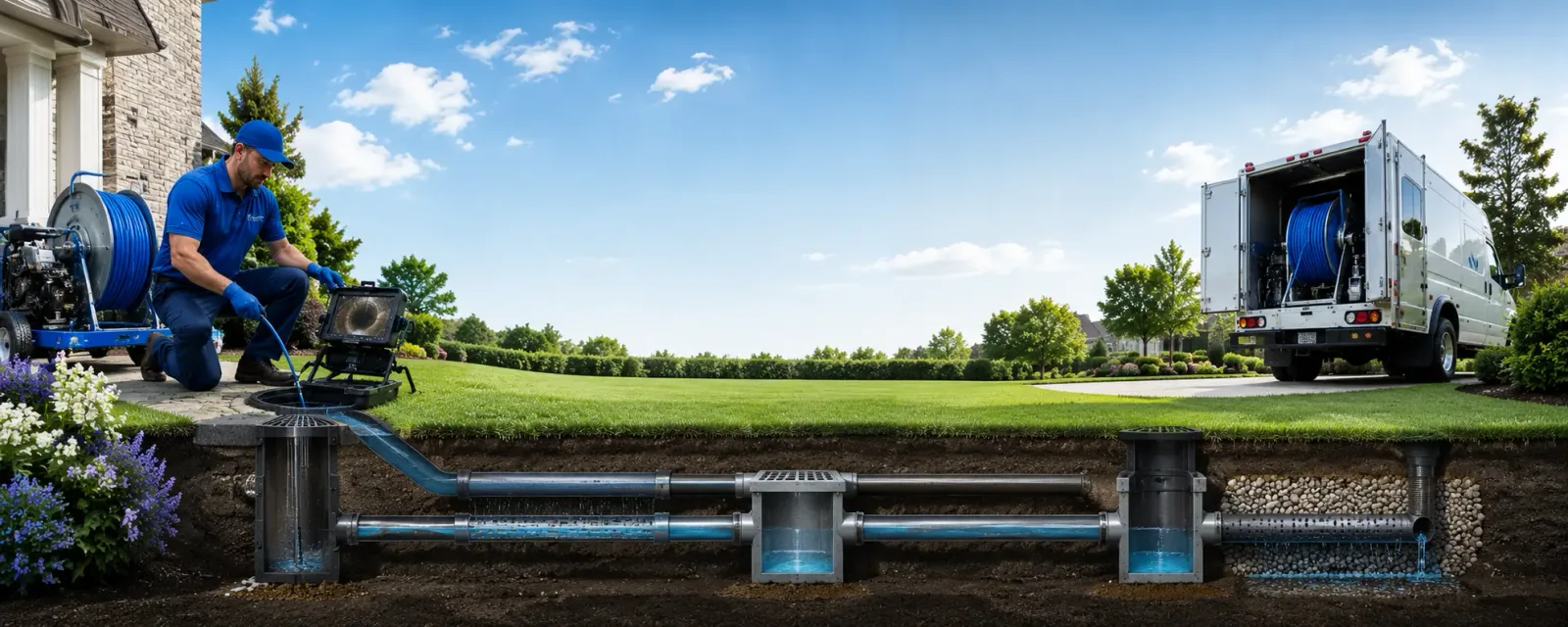 Outdoor drain cleaning information for Elmwood, IL